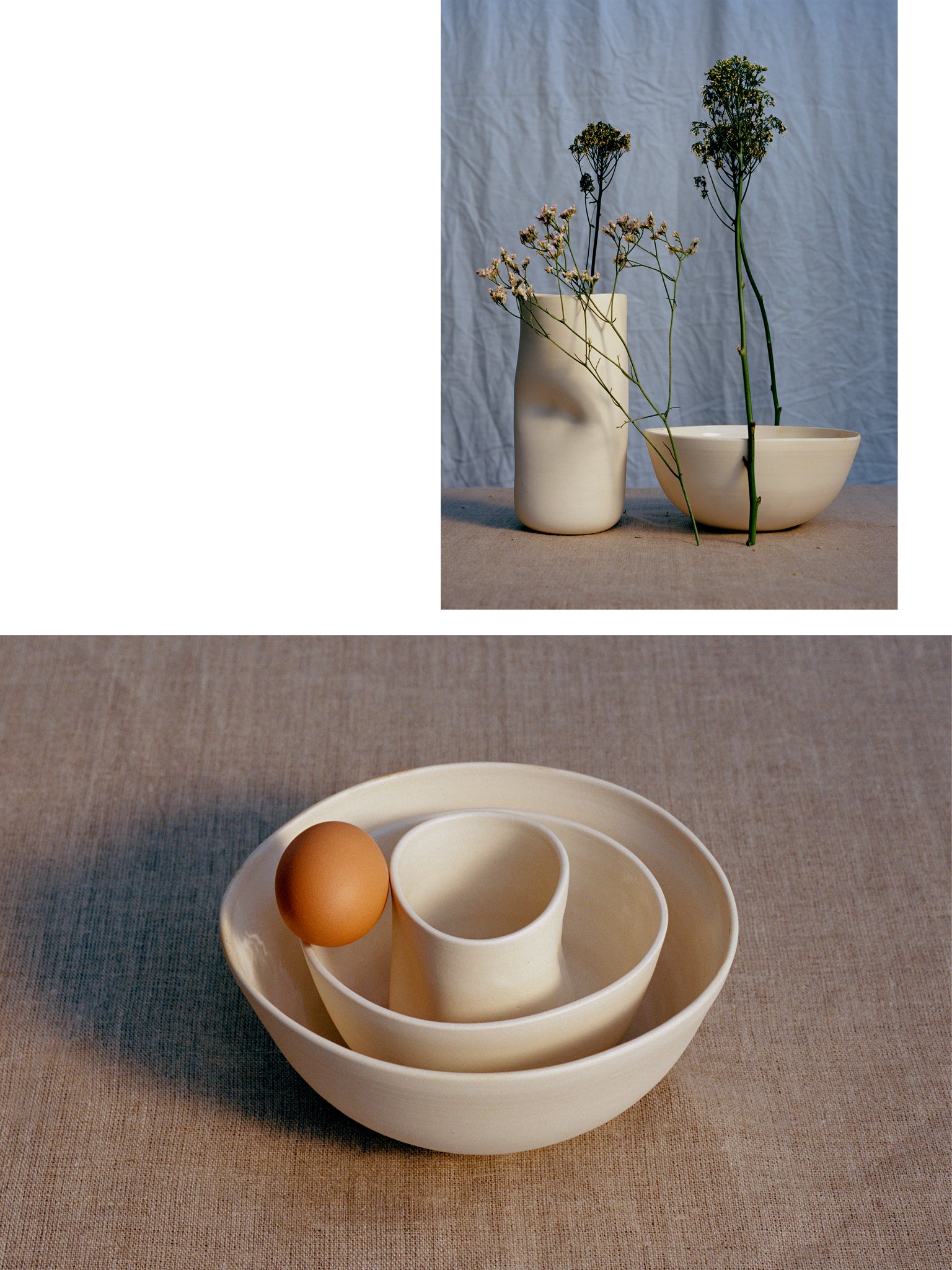 luxurious handmade ceramic still-life